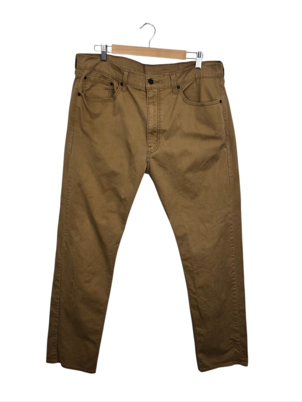 Levi's 505 Stretch Men's Chino Casual Pants Straight Leg Mustard Brown 38W 34L